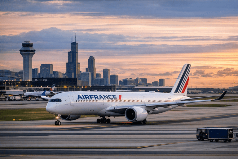 Air France A350 Chicago Flight Return