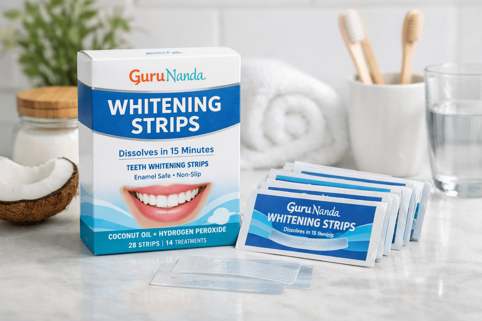 Guru Nanda whitening strips comparison and final results