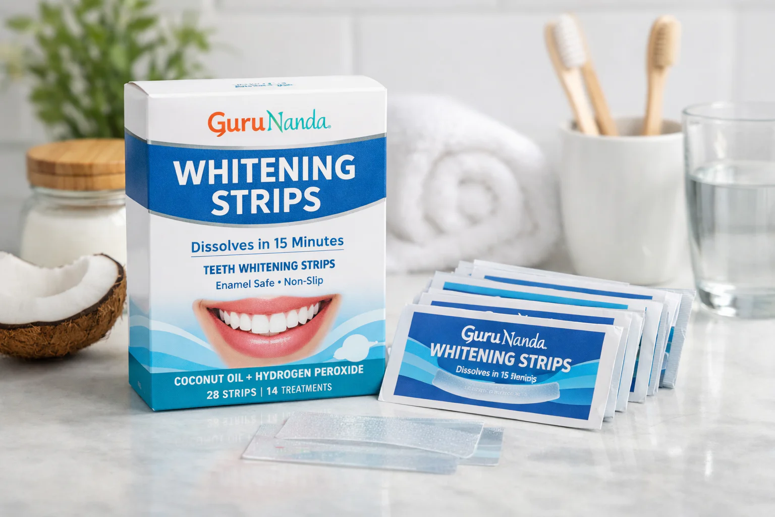 Guru Nanda whitening strips comparison and final results