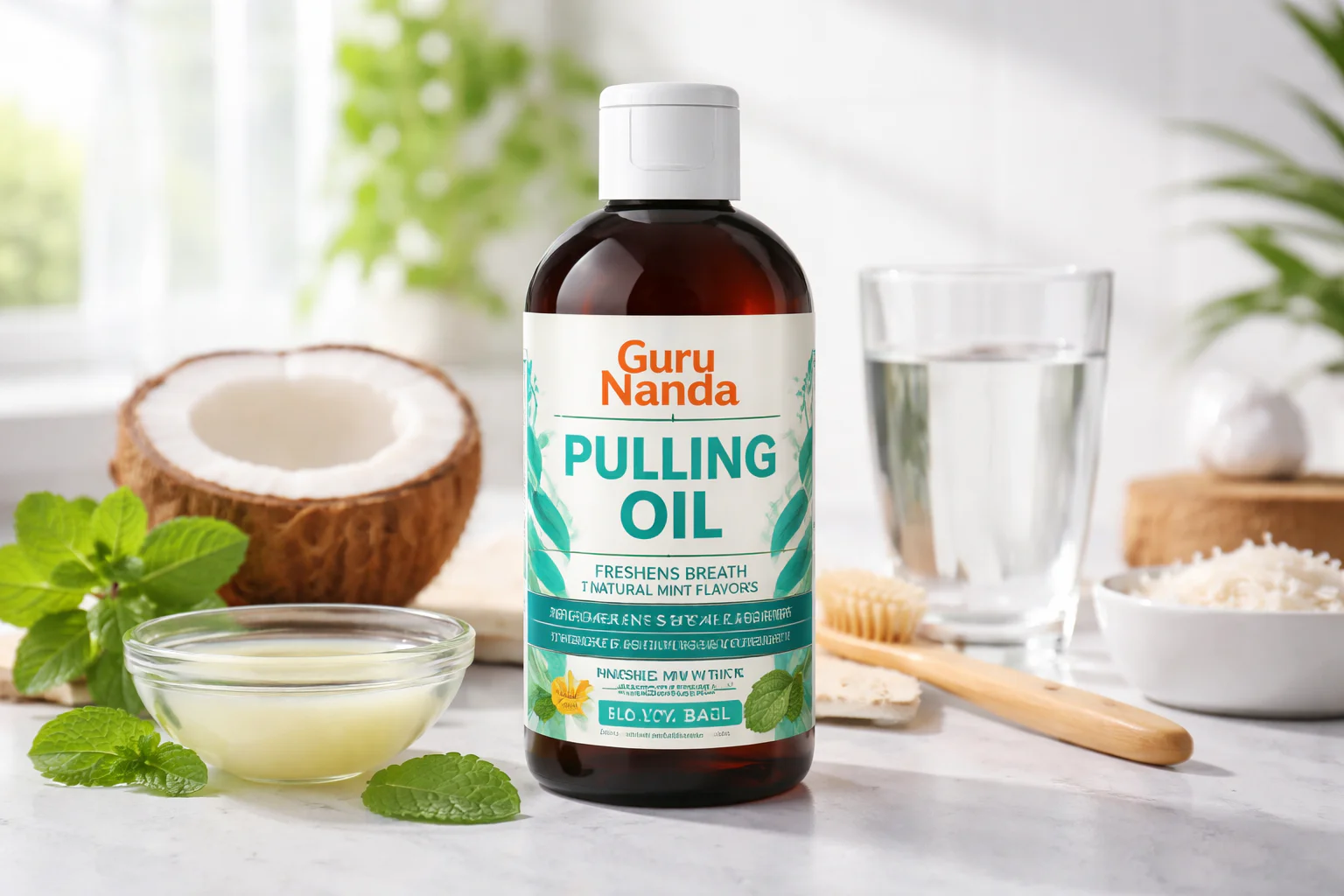 Guru Nanda Pulling Oil and Ayurvedic oral health benefits