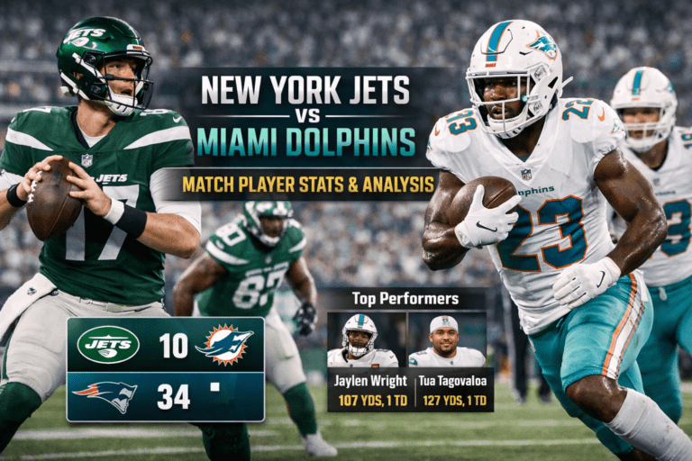 New York Jets vs Miami Dolphins Match Player Stats