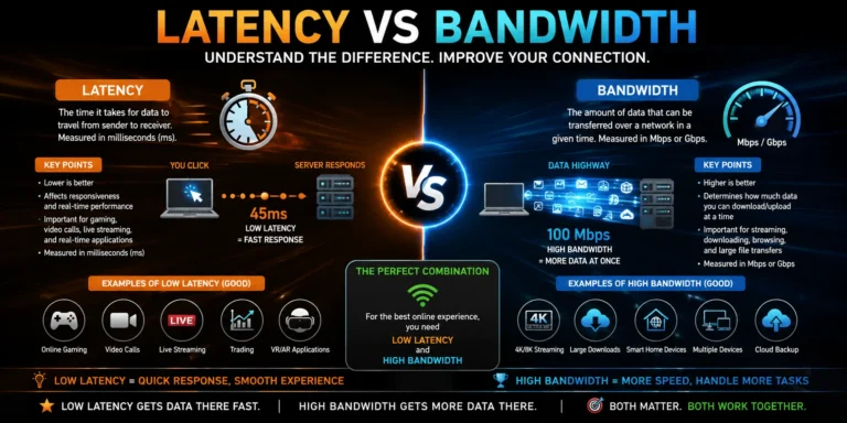 what is latency vs bandwidth