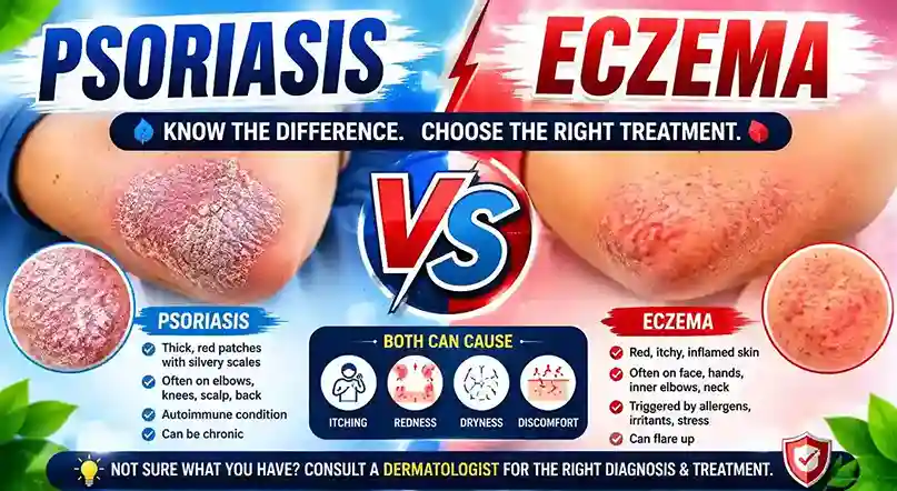 Psoriasis vs Eczema